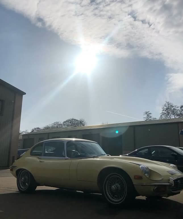 Jaguar E-Type after a carburettor balance and road test