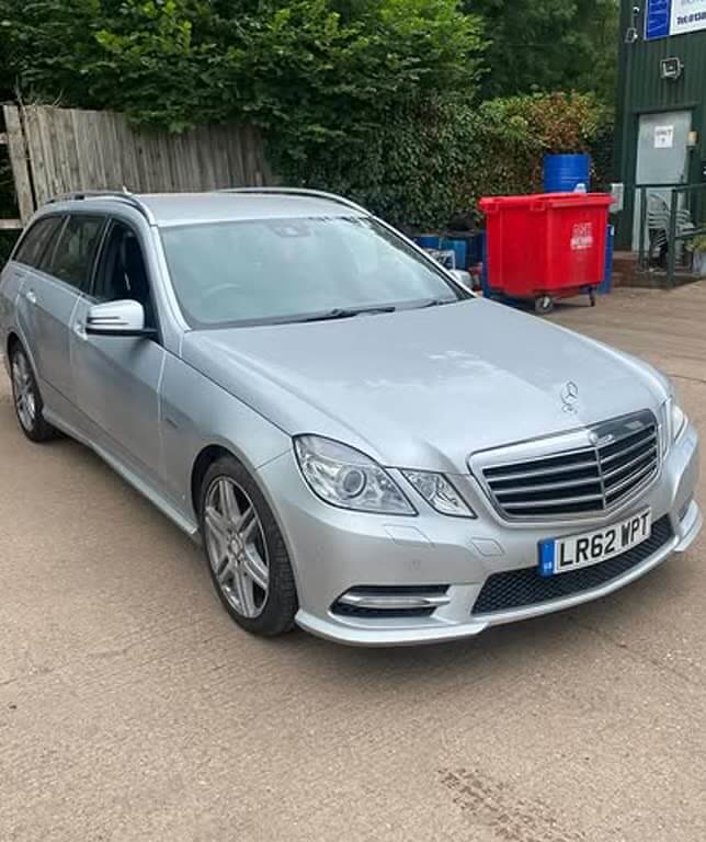 Mercedes E-Class in for diagnostics and a service
